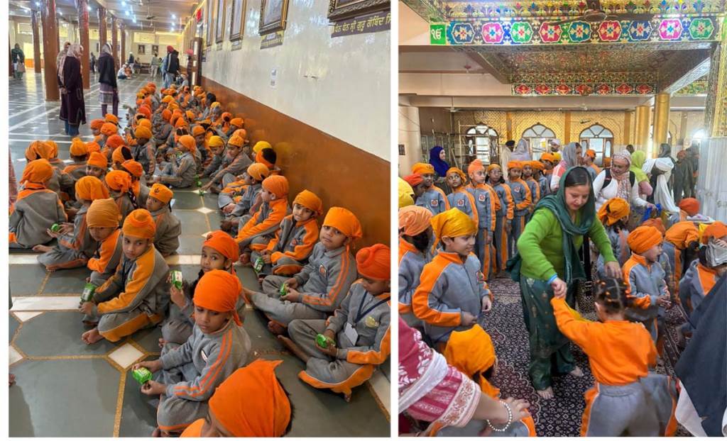Students of Nanhe Manke Play Way and Paragon 69 were taken to visit Gurdwara Singh Shaheedan Sohana